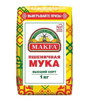 Мука MAKFA пшеничная хлебопекарная 1 кг