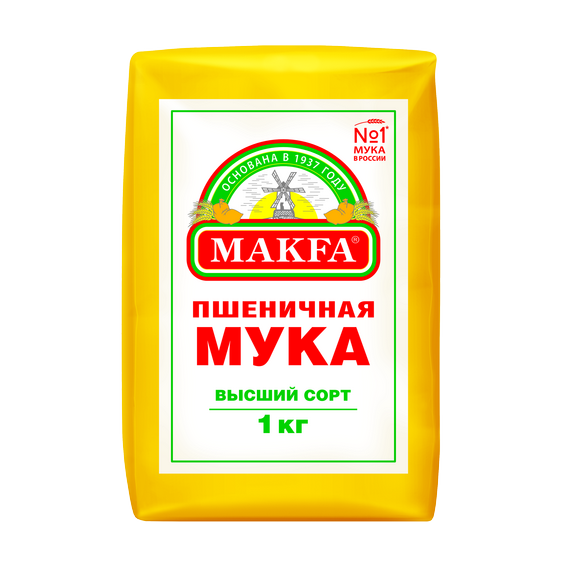 Мука MAKFA пшеничная хлебопекарная 1 кг