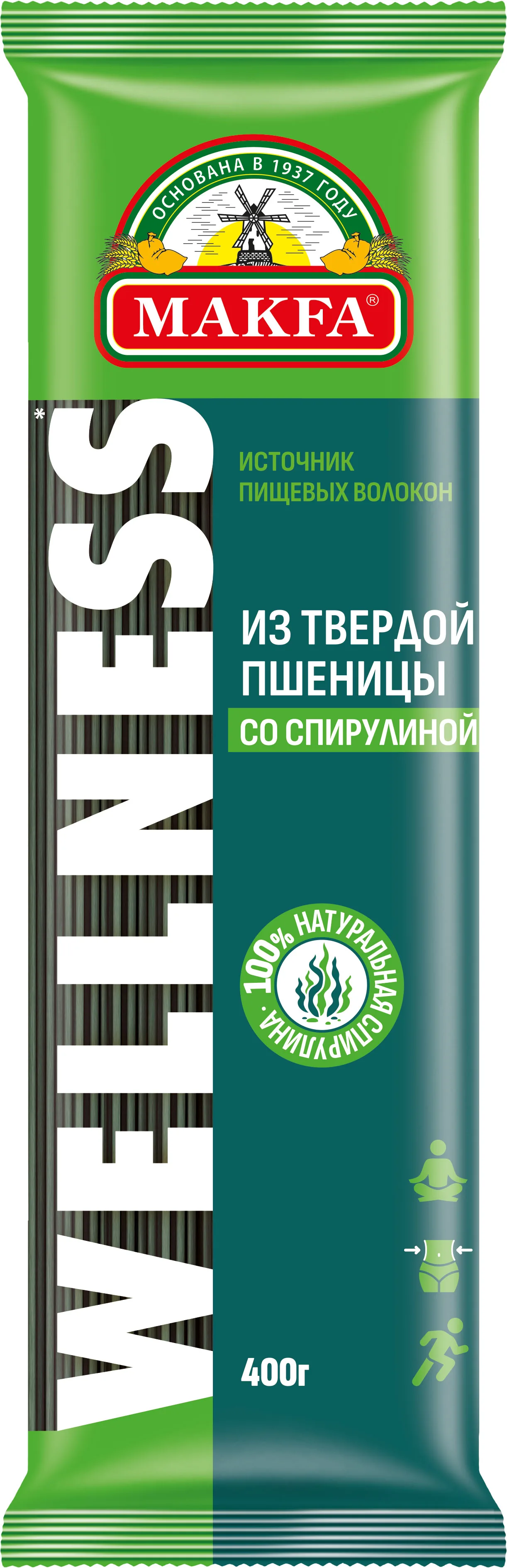 Спагетти с спирулиной
